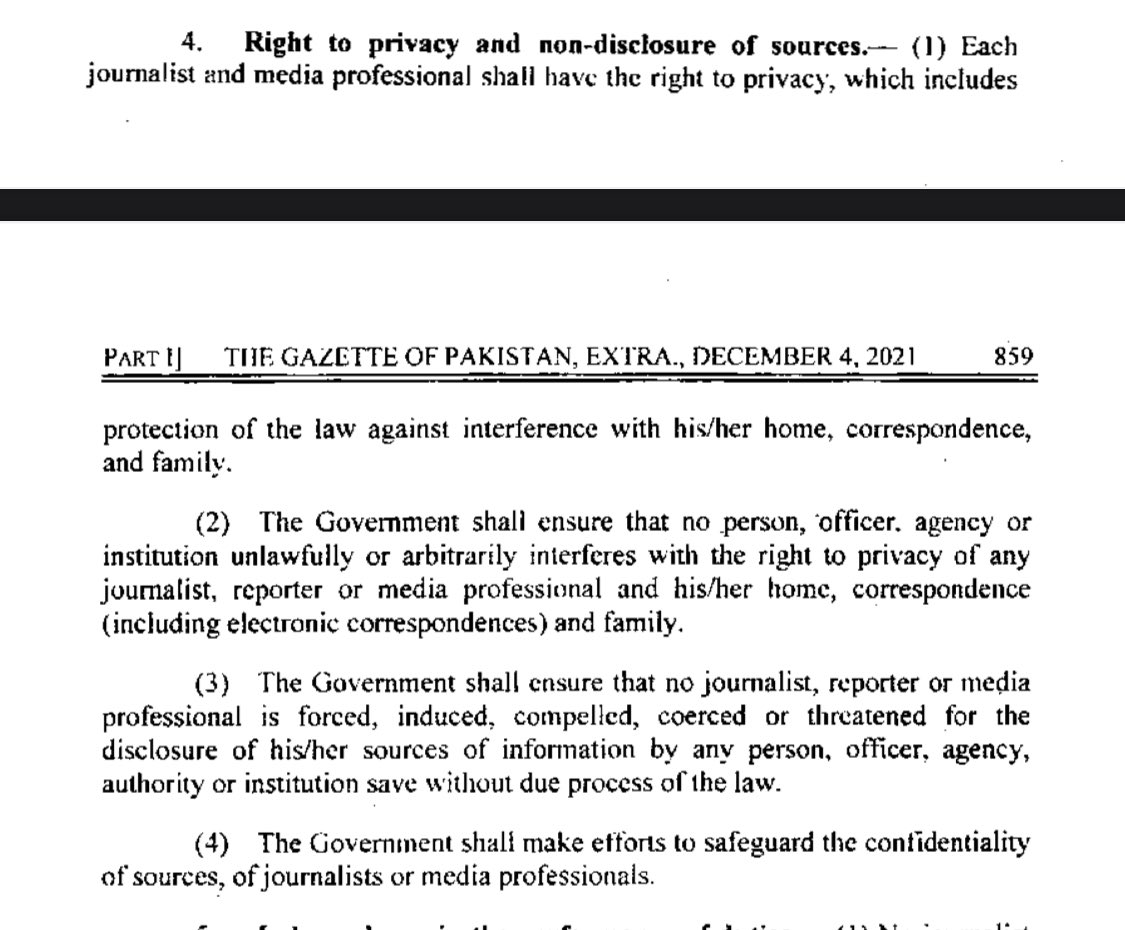 Asad Toor’s prolonged physical remand is unlawful and a gross violation of fundamental rights Pakistani law expressly protects the right to privacy of journalists, and places an obligation on the Government to ensure no media professional is compelled to disclose their sources