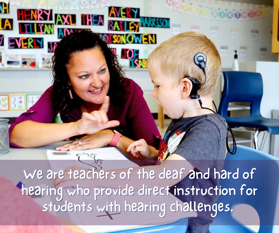 Who are Iowa's AEAs? We are teachers of the deaf and hard of hearing who provide direct instruction for students with hearing challenges. #EveryDayatAEA #iaedchat