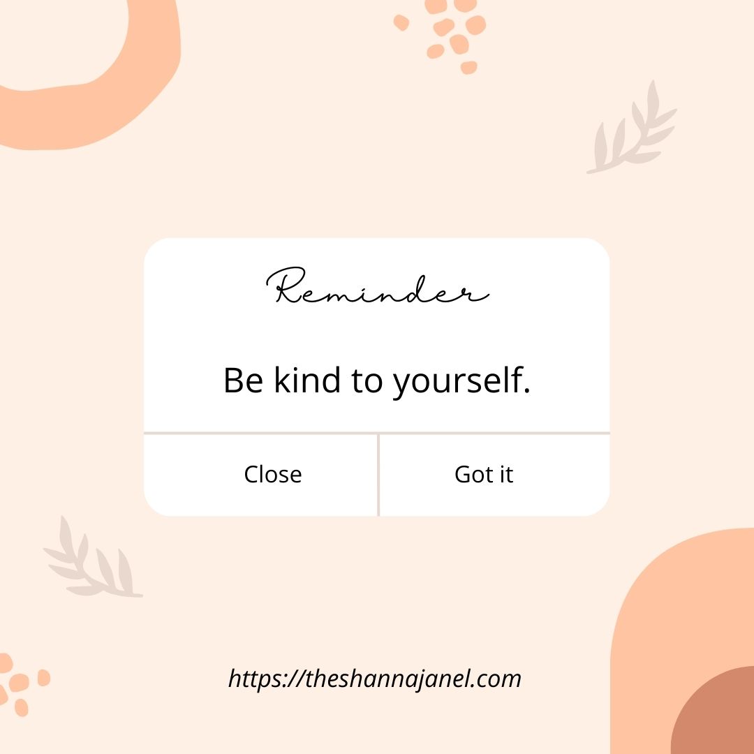 Reminder: 
Be kind to yourself.
#selflove #selfcare #sundayreset