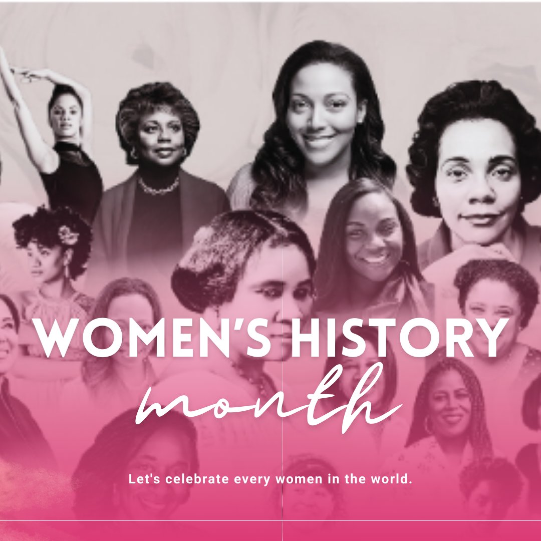 Honoring Women's History Month! 🌟 Celebrating the incredible women of the past, present, and future who've shaped society. 🚀 Let's recognize those breaking barriers and paving the way. 🙌 Stand with us in celebrating #WomenEmpowerment #Leadership #SupportHer #WomensHistoryMonth