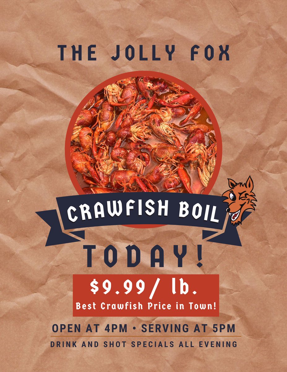 SUNDAY FUNDAY WITH CRAWFISH! 🤩
The moment we’ve all been waiting for is finally here! 🔥 Come join us for crawfish today in the den! 🎉 Doors open at 4pm and we will begin serving at 5pm! 🦞 Checkout our story for all of our drink specials for the day! 🍻 Don’t miss out! ✨