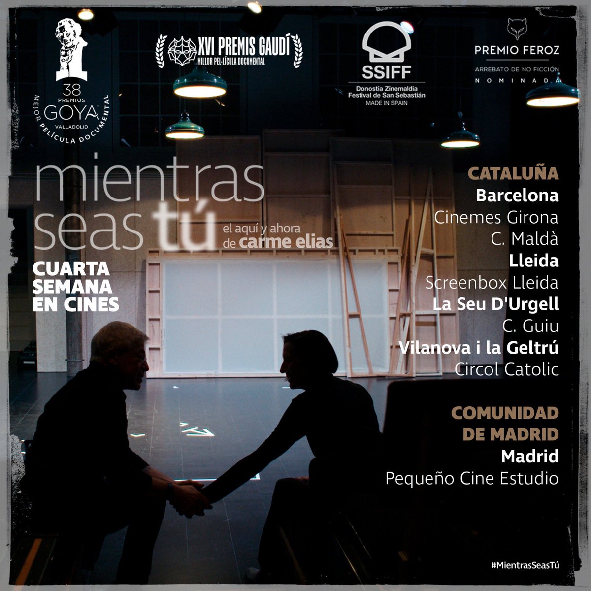 ¡4ta semana en CINES! ❤️ compartir #mientraseastu nos hace tan felices… ¡GRACIAS! ¡Seguimos! <a href="/filmax/">Filmax</a> <a href="/sinrodeosfilms/">Sin Rodeos Films</a> <a href="/mister_nakamura/">Nakamura Films</a>