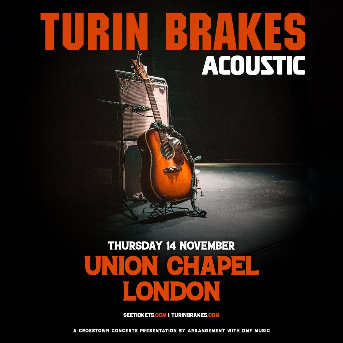 Huge Announcement 🔥 @turinbrakes | Thursday 14 November Bringing back their hugely popular acoustic show. 'It’s like dustbowl folk music refracted through inner-city noise' (NME) Set reminders for on sale this Fri 8 Mar, 10am at unionchapel.org.uk/venue/whats-on…