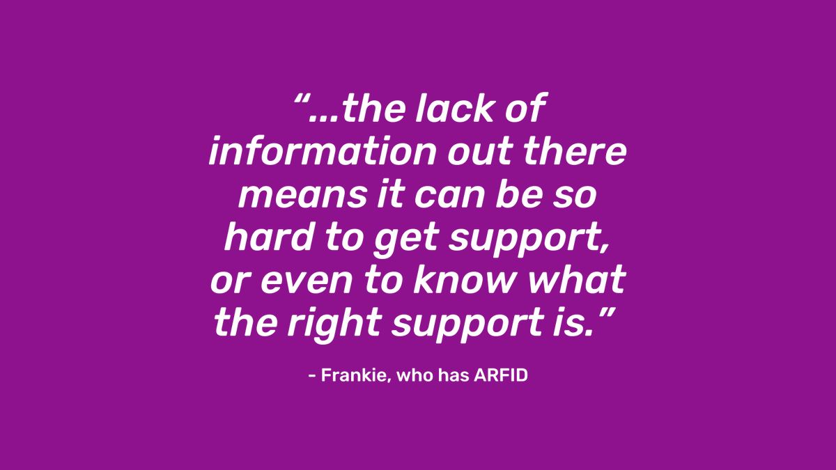 People affected by #ARFID deserve to be heard + the lack of information out there means it can be difficult to know where to turn. 10% of calls to our Helpline are from people affected by ARFID. 

Help us be there when they need us most. Donate today👇 
bit.ly/3uVrG1x