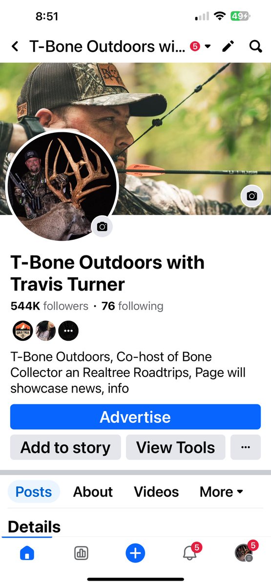 May seem silly but YAHOO!!!!!! we were able to get my Facebook page back from the hackers . Thanks for your patience. Go over and leave a like and a comment. “T-Bone Outdoors with Travis Turner” love you guys . 🙏🏻♥️