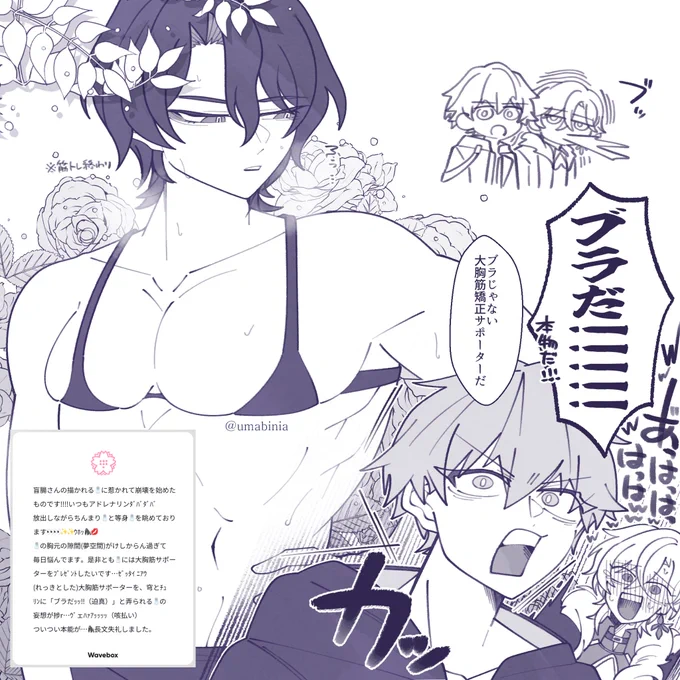 懐かしい!!ブラじゃない、大胸筋矯正サポーターだ。 って言ってほしすぎる😂😂
#wave_umabinia https://t.co/bZSzFgXc4h 