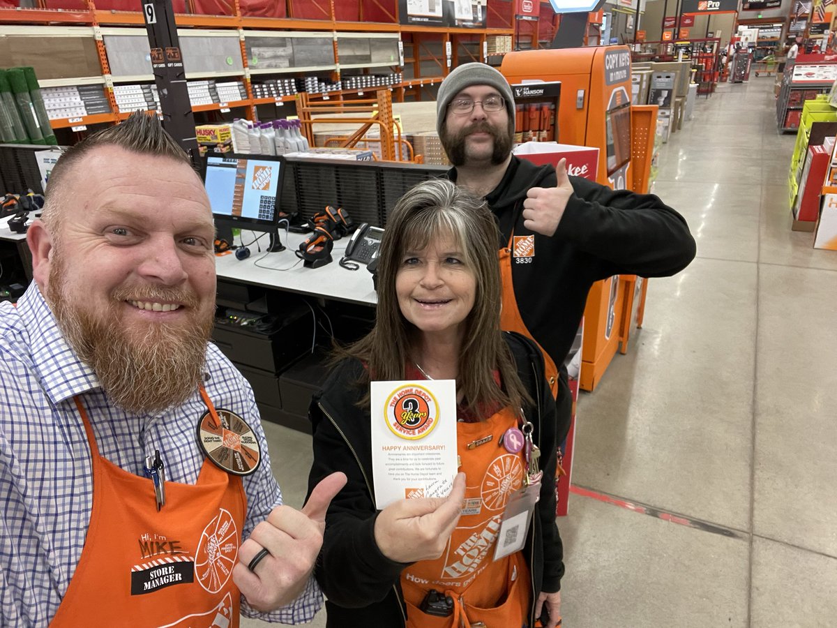 Happy 3 Year Anniversary to Laura on the front end! Congratulations Laura & Thank you for All you do for our associates & customers @AkronHomeDepot I appreciate you!