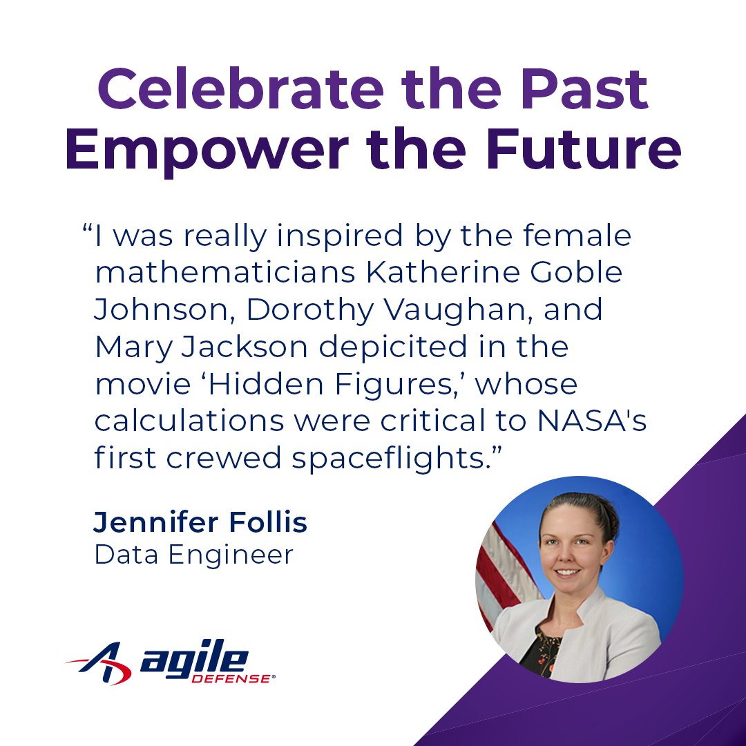 This month, we honor the trailblazing women who paved the way in tech and security by stopping to listen to the women who follow their path at Agile Defense. We asked our amazing employees: who inspires you, and why? Comment your answer.

#WomensHistoryMonth2024 #WomenInTech