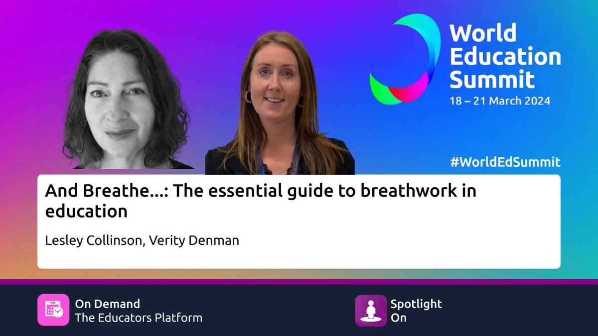 Thrilled to be presenting at the 2024 World Education Summit with Verity Denman, headteacher. Find out how Breathwork and Movement improves the UK curriculum #innerlearner #worldedsummit <a href="/WorldEdSummit/">WES Legacy</a>