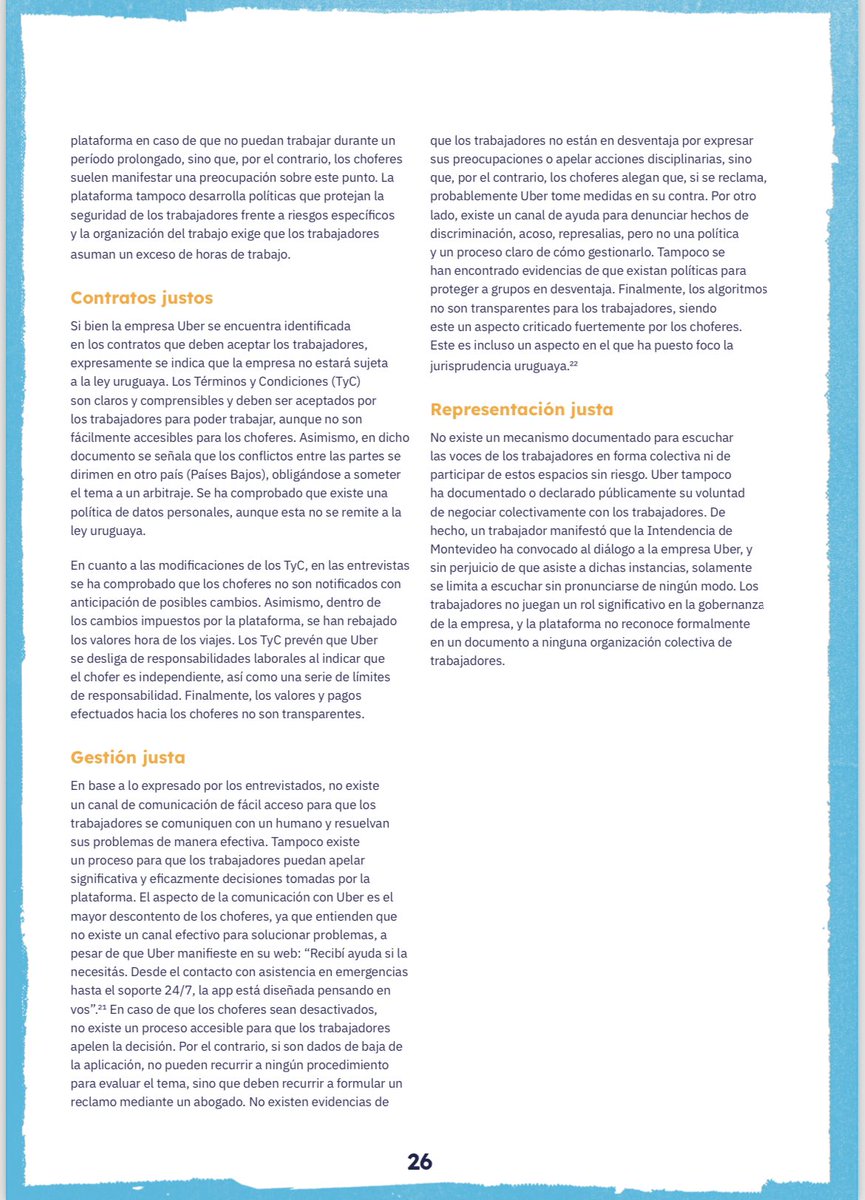 Una de las plataformas en foco en el análisis de nuestra investigación desde <a href="/UCUoficial/">Universidad Católica</a> y <a href="/TowardsFairWork/">Fairwork</a> 🇺🇾 sobre el cumplimiento de estándares de trabajo justo

👉#Uber
Puntaje: 0/10

📝Informe completo: fair.work/en/fw/publicat…

🌐fair.work/uruguay