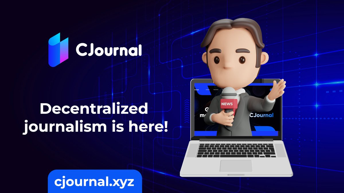 Decentralized journalism is here! #CJournal empowers everyone to be a publisher. Independent, authentic news free from bias. Join the movement and build the future of media! $CJL $UCJL