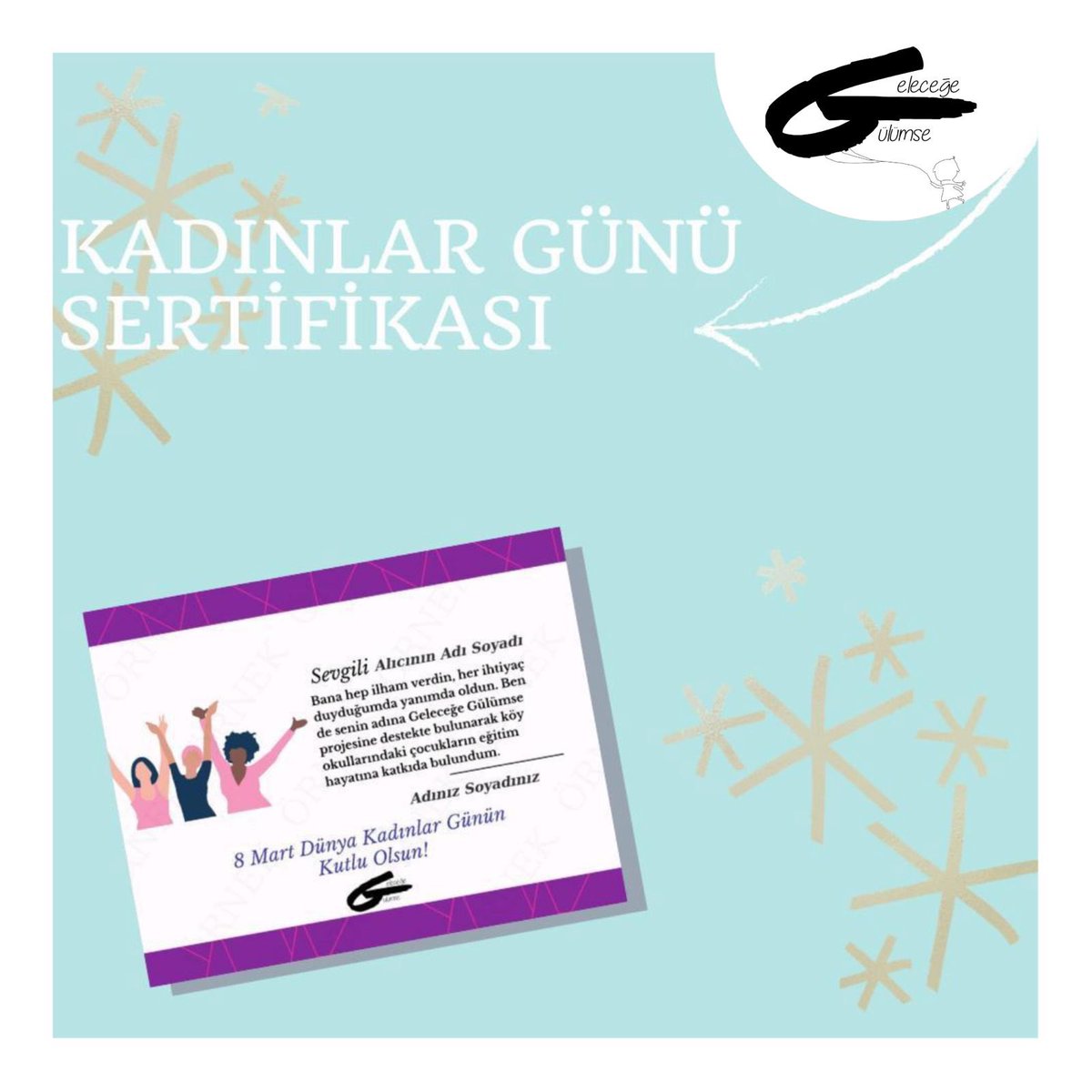 Dünya Kadınlar Günü hediyenizin, geleceğimiz olan çocuklara destek olmasını isterseniz sertifikamızın linki: fonzip.com/bbalmezunder/e… #geleceğegülümse