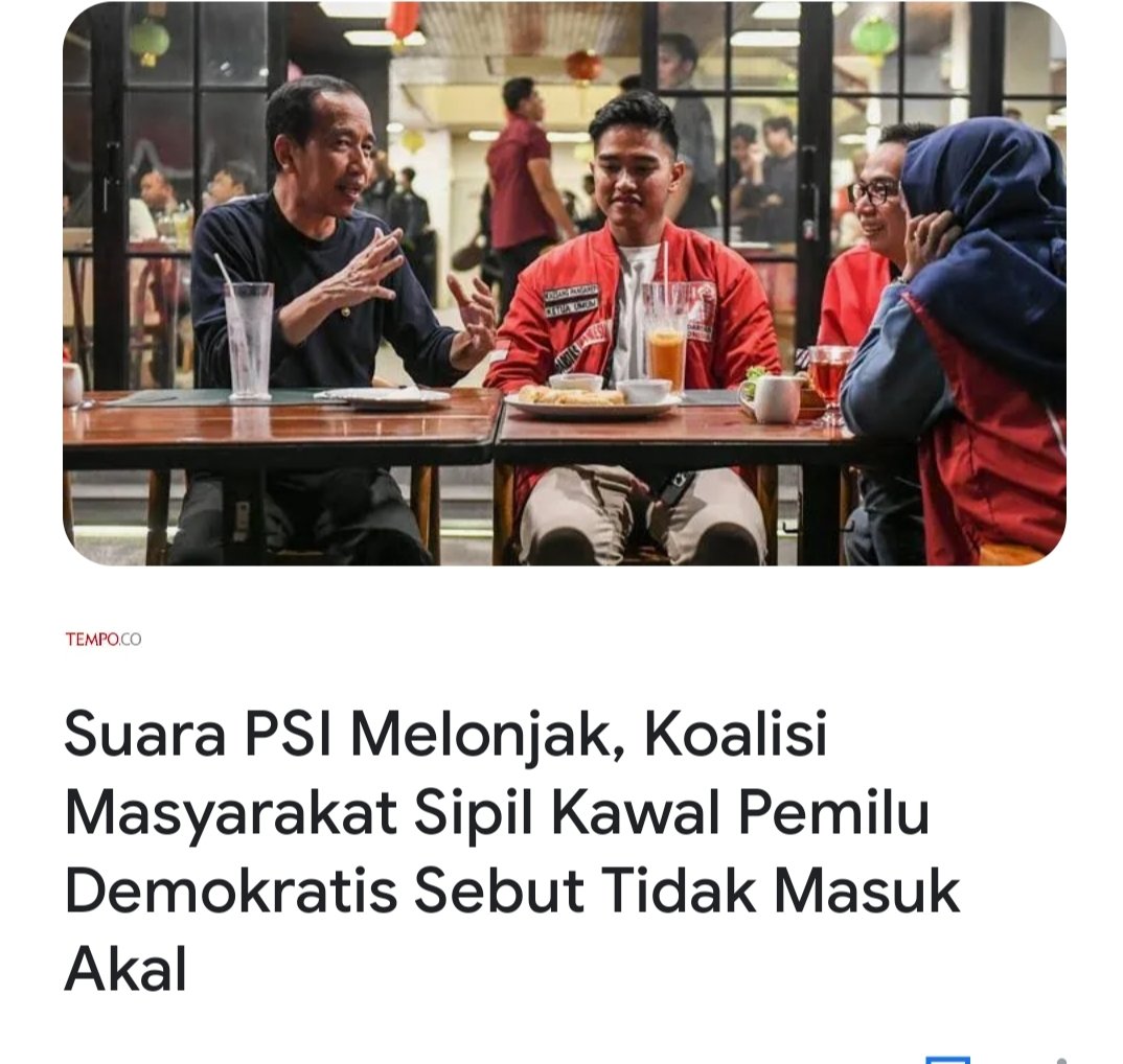 Kok suara PSI naik 0,08 persen per hari dianggap nggak masuk akal?