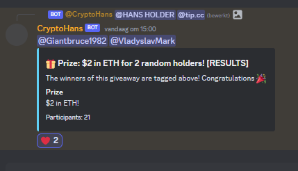 Yeah i just won a giveaway <a href="/CryptoHansNFTs/">CryptoHansClub</a> 
Only nft project that give's back to community!!
#NFT #NFTGiveaway #NFTartist