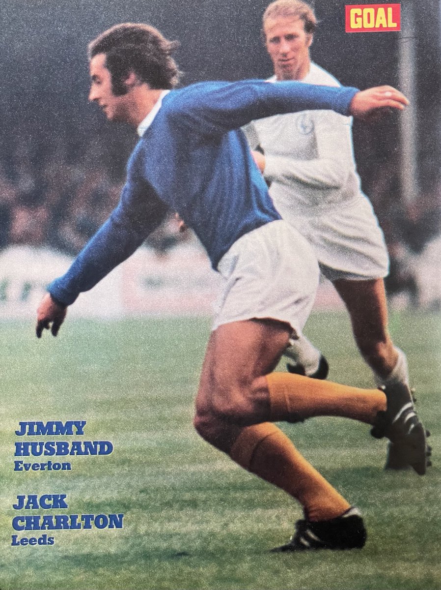 Jimmy Husband of Everton, Jack Charlton of Leeds United