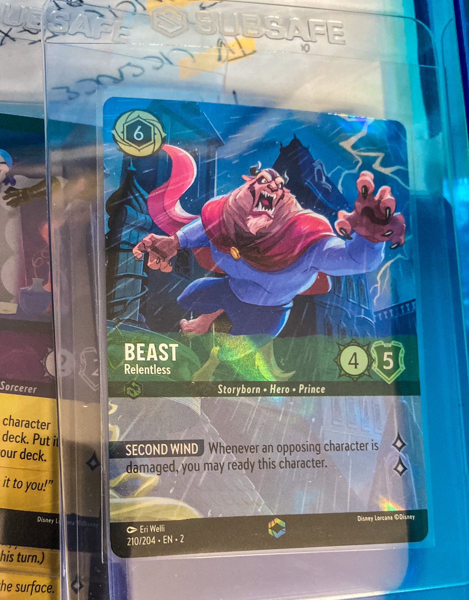 Nice little pull from Lorcana Rise of The Floodborn, an enchanted  Beast #riseofthefloodborn #riseofthefloodboenenchanted #riseofthefloodbornenchantedbeast #enchantedbeast #enchantedlorcana #lorcanaenchanted #lorcanaenchantedbeast