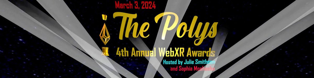 Hey, are you excited yet? Today is THE DAY! #ThePolys #WebXRAwards @juliesmithso @XRconnectED #SophiaMoshasha @CesiumJS @LKGGlass #PlanetXStudios