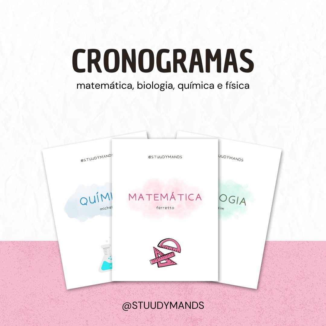 enfmands's tweet image. ‧₊˚ CRONOGRAMA de MATEMÁTICA e NATUREZAS para quem estuda com o ferretto.

⌕: #studytwt | #studytwtbr