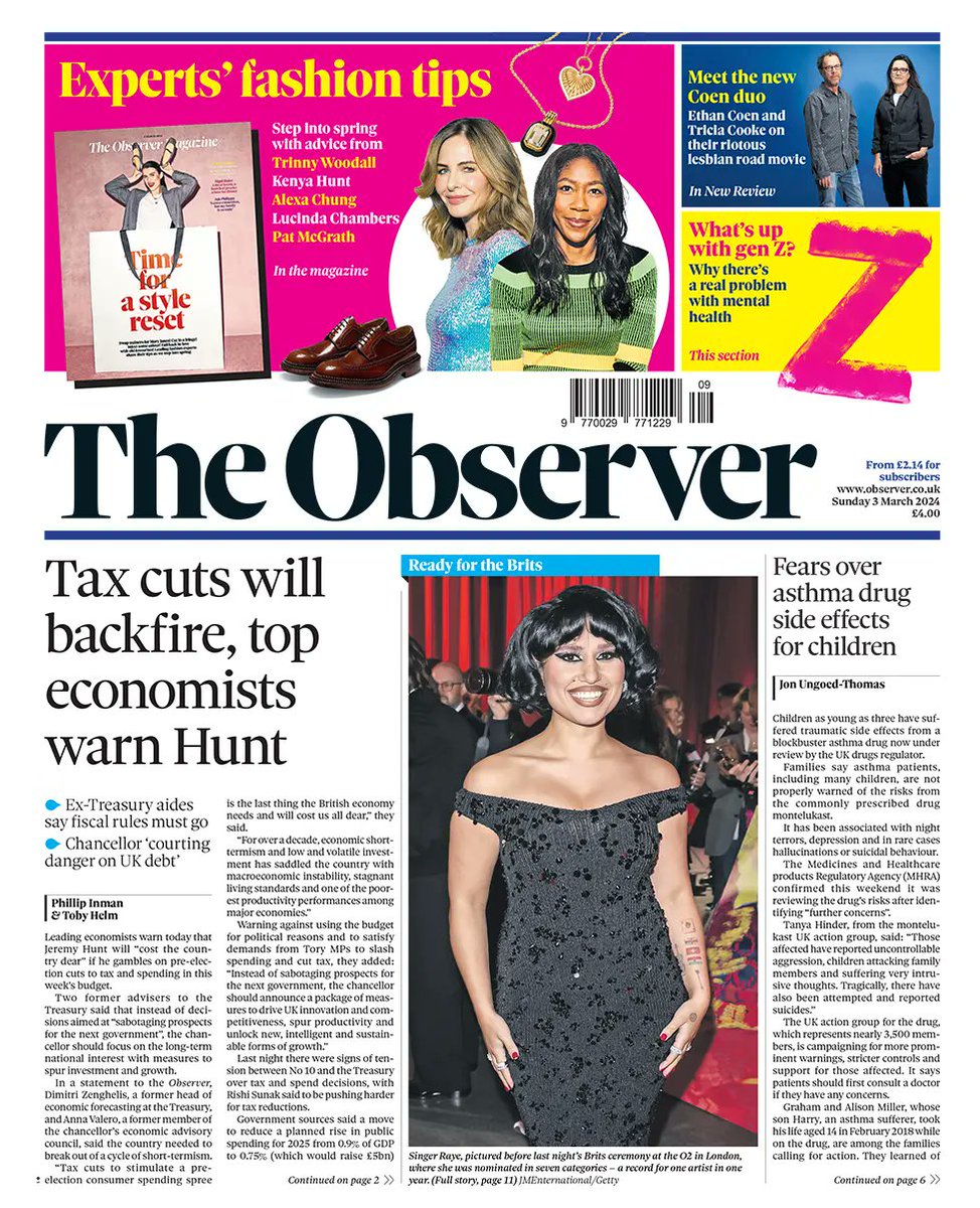 Sober coverage of Budget issues in today's Observer, focussing on fiscal rules and investing in a resilient productive economy with @asvalero. @IndepEconomics @BennettInst @GRI_LSE @CambridgeEcon @cisl_cambridge @CambridgeZero