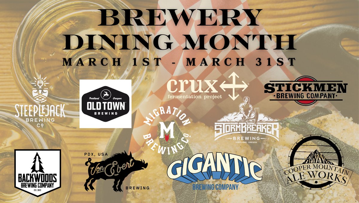 Portland Brewery Dining Month returns for its second year to 10 different breweries around the Portland area. A three course meal including a beer is just $35. But there's another bonus as well. Learn more from the article that's linked below. Details: brewpublic.com/beer-and-food/…