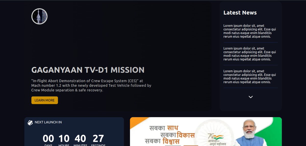 codewithsharma's tweet image. Building redesigned @isro clone website  using React.js and TypeScript Stay tuned for updates! #webdev #reactjs #typescript #LearnInPublic #buildinpublic #ISRO #webdeveloper