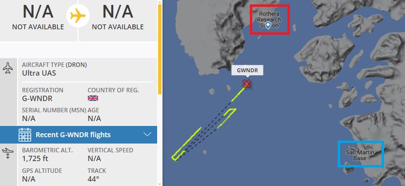 ➡️ Hoy domingo tampoco descansa el drone Windracers Ultra, que están probando en la base britona Rothera, cercana a la BAC San Martín 🇦🇷