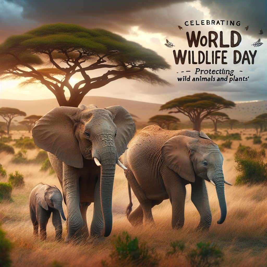 🌿  Wild Life Day
🐆Depuis 1970, la population mondiale de mammifères, oiseaux, poissons, amphibiens et reptiles a diminué de 68%. 

🐼Plus de 1 million d'espèces sont menacées d'extinction.

🖼️1/2 des forêts tropicales déjà détruites ou gravement endommagées.