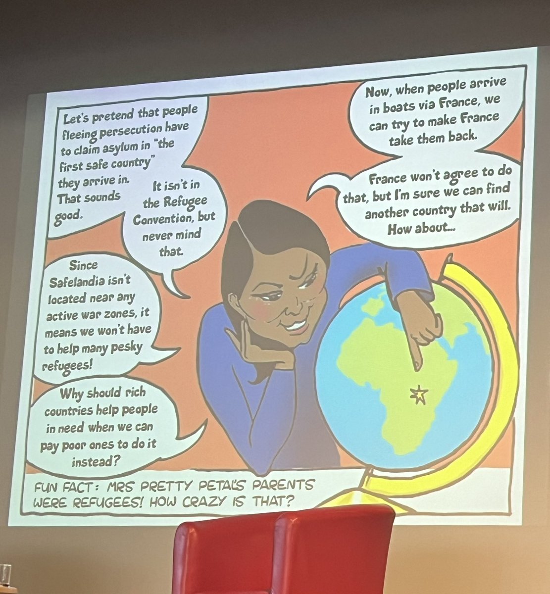 I can’t begin to tell you the impact that graphic novelist @cartoonkate has had on me. The depiction of the brutal reality of the life & hopes of refugees tempered against the way that our Government crushes and smashes people is difficult to accept. #RefugeesWelcome @MalvernFI