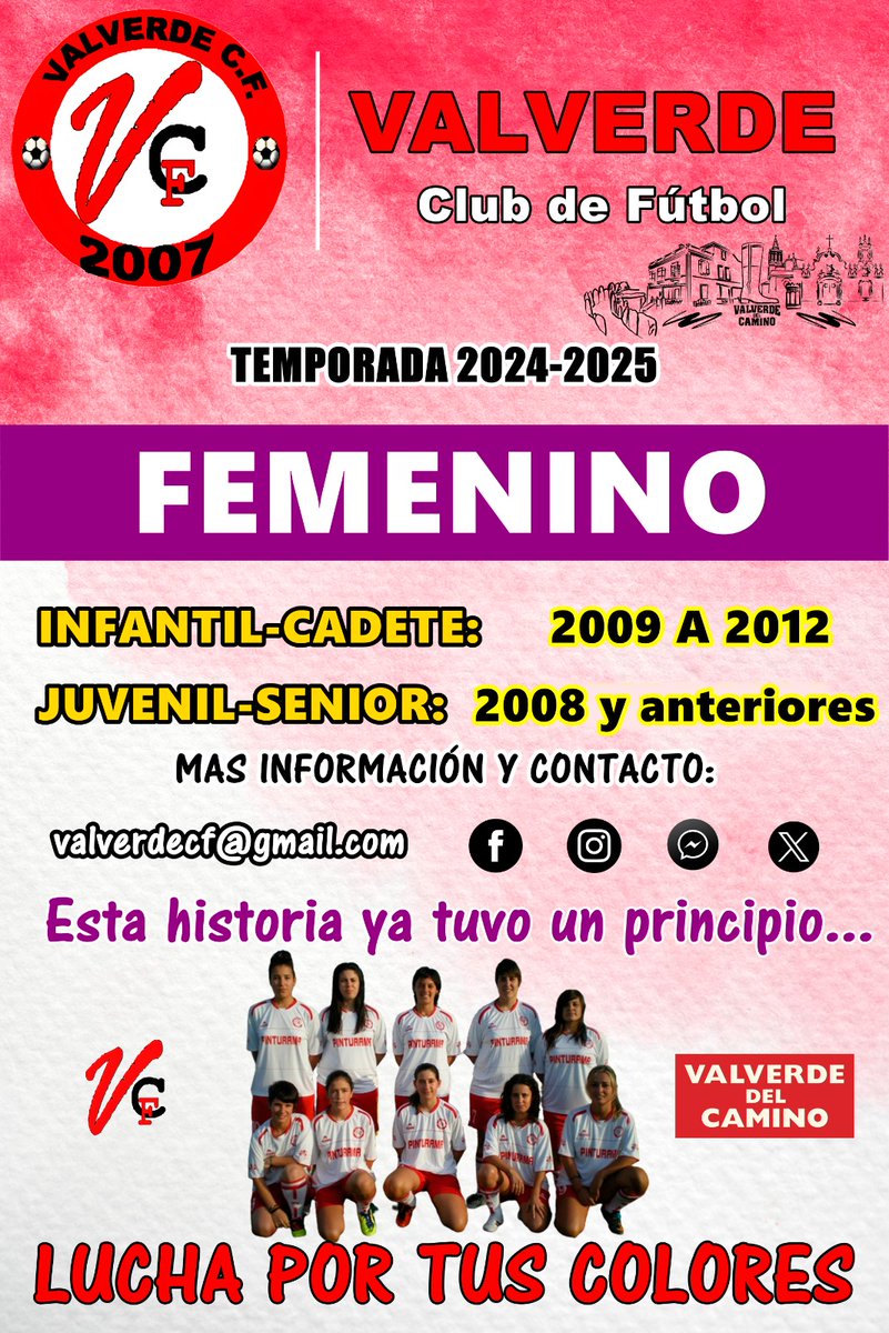 Valverde C.F. (@valverdecf) on Twitter photo Nuevo proyecto para la próxima temporada. Si te gusta el fútbol o conoces a alguien que le pueda interesar,ponte en contacto con nosotros por nuestro email:valverdecf@gmail.com,por los perfiles de redes sociales o a través de cualquier directivo o jugador.¡UNETE A NUESTRO EQUIPO! Nuevo proyecto para la próxima temporada. Si te gusta el fútbol o conoces a alguien que le pueda interesar,ponte en contacto con nosotros por nuestro email:valverdecf@gmail.com,por los perfiles de redes sociales o a través de cualquier directivo o jugador.¡UNETE A NUESTRO EQUIPO!