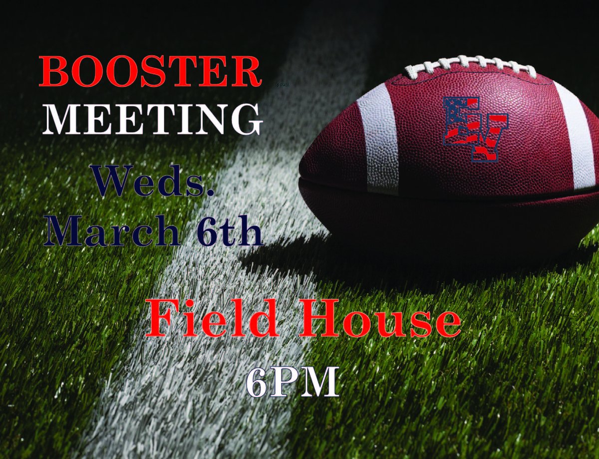 Join EV Football Boosters for our 1st meeting focused on the 24-25' football year. We'll discuss the spring calendar, upcoming events, and areas where we can use your help!