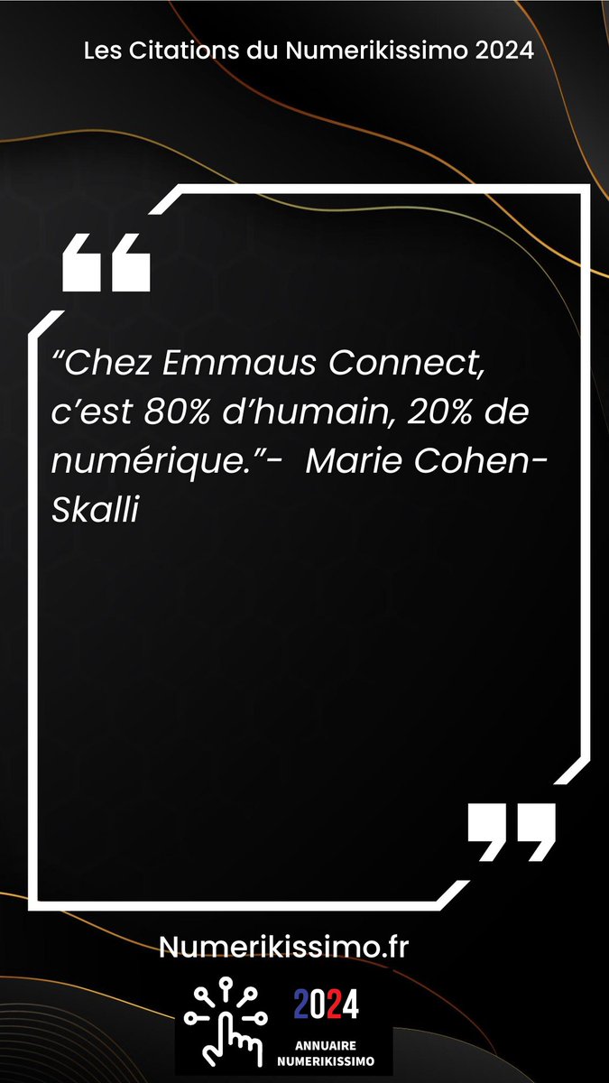 Les Citations des acteurs du digital francophone listés dans le numerikissimo.fr 2024 ! N°36 / 110 : Marie Cohen-Skalli #citations #numérique #Digital Via @davidfayon, @ygourven et @emiliemarquois