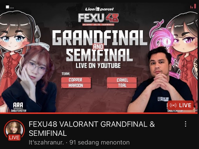 Fexu48Tour's tweet photo. Grand Final sudah di mulai guys 🔥🔥
bisa langsung saja ke live youtube @imzahranur @robbysputra 

https://t.co/mgq7DwW6G9
https://t.co/x9WZgYtwGO https://t.co/gLC5EsGsY5