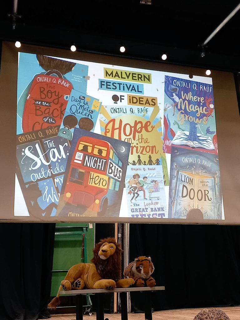 MSJPrep's tweet photo. 📖  MSJ Prep Year 5 and 6 enjoyed a trip to @malverncube to meet Onjali Q.Rauf, who wrote 'The Boy at the Back of the Class,' a book they have both studied. 🌟 Onjali was inspirational and so engaging - thank you! 🌟 #kindness #refugeechildren @MalvernStJames @OnjaliRauf https://t.co/hS7ioz8Bqx