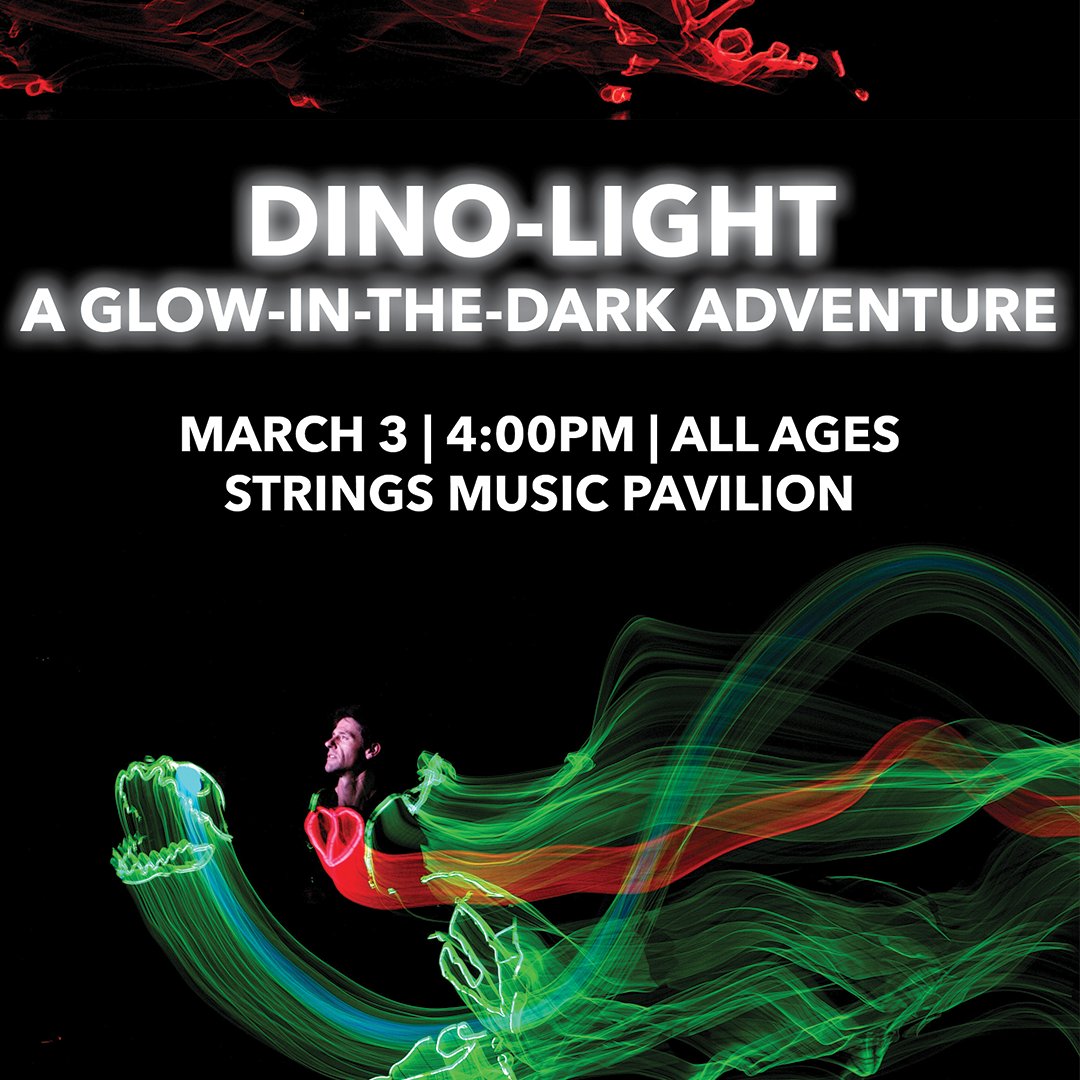 Join us today at 4:00 for a wonderful glow-in-the-dark adventure featuring a friendly dinosaur who comes to life! Tickets can be purchased on our website!