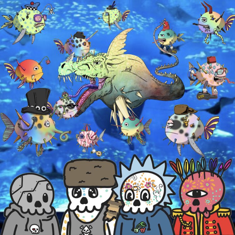 @LPH_Station Happy #SpikySunday
🐡

Can’t wait for #Lejopan 🪐

I’ve got the #OrbitPatrol ready to rock!

I brought the #FaMorie 💀❤️

#SpikySpaceFish 
#TheMories 
#SSFOrigins 🦖
#SSFUnited 🐡