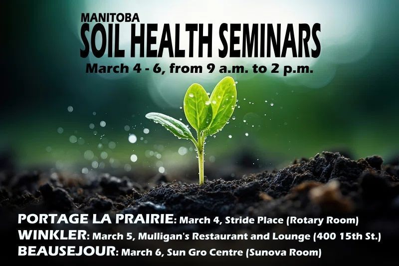 Manitoba Soil Health Seminars: March 4-6, 9 a.m. to 2 p.m. daily. Three chances to participate! 🌱 Portage la Prairie: March 4 🌱 Winkler: March 5 🌱 Beausejour: March 6 We appreciate RSPVs to s.schnell@imperialseed.com With @ImperialSeed @ecotea_tm and @antaraag