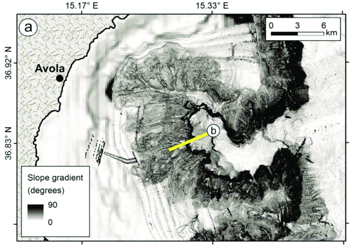 Noto Canyon is a strange looking canyon SE of Sicily. It is thought to have formed by the passage of the Zanclean flood from the western to the eastern Mediterranean. To test this hypothesis, we are mapping exposed and buried sections of Noto Canyon in unprecedented detail.