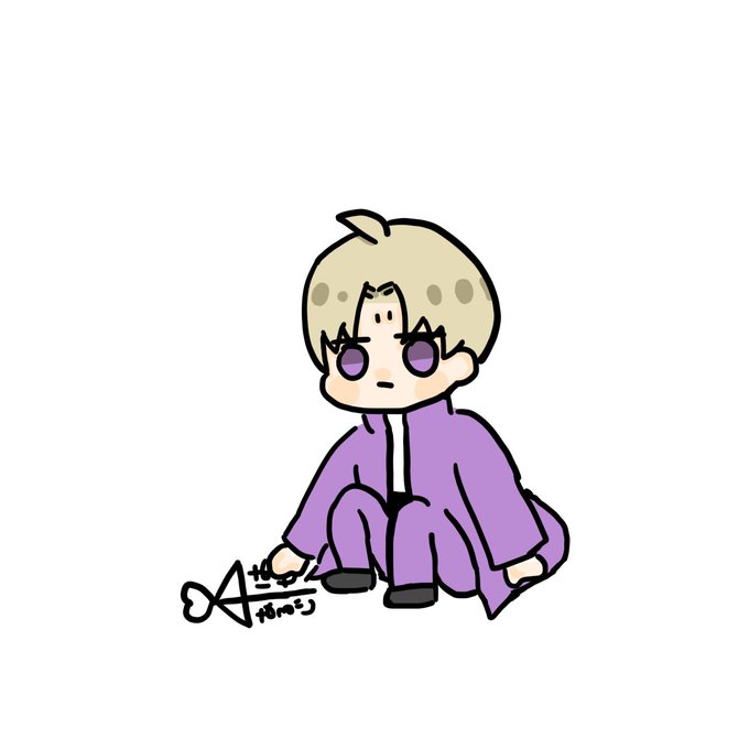 「blonde hair purple jacket」 illustration images(Latest)