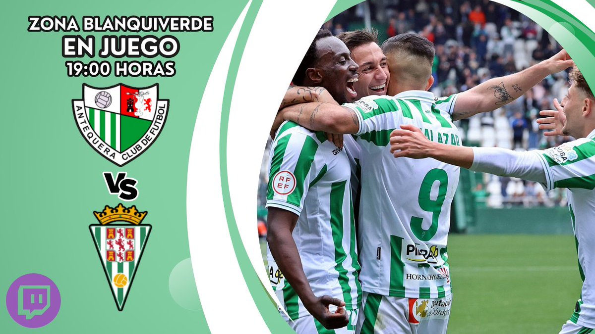 Nacho Serrano Baena (@serranonacho) on Twitter photo 📺| Esta tarde, #ZonaBlanquiverde EN JUEGO para contar el <a href="/AntequeraCF/">Antequera C. F.</a>-<a href="/CordobaCF_ofi/">Córdoba CF</a>
🗣️ <a href="/FernanLopezMun/">Fernando López 🎙</a> <a href="/AndrsArmada1/">Andrés Armada</a> <a href="/ADJimenez32/">ADJimenez</a>
⏰ 19:00 horas
➡️ Un lugar de reunión para el cordobesismo. ¡Compártelo y os esperamos para sufrirlo juntos!
🟣 twitch.tv/nachoserran0 📺| Esta tarde, #ZonaBlanquiverde EN JUEGO para contar el <a href="/AntequeraCF/">Antequera C. F.</a>-<a href="/CordobaCF_ofi/">Córdoba CF</a>
🗣️ <a href="/FernanLopezMun/">Fernando López 🎙</a> <a href="/AndrsArmada1/">Andrés Armada</a> <a href="/ADJimenez32/">ADJimenez</a>
⏰ 19:00 horas
➡️ Un lugar de reunión para el cordobesismo. ¡Compártelo y os esperamos para sufrirlo juntos!
🟣 twitch.tv/nachoserran0