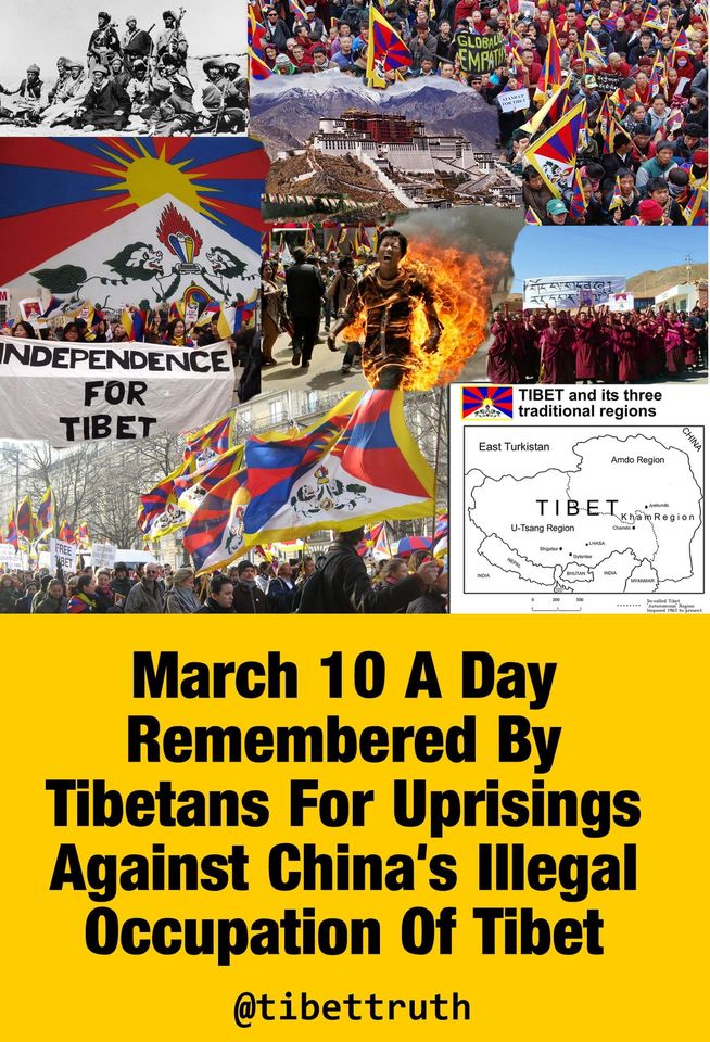 tibettruth's tweet photo. #March10 a day when #Tibetans remember uprisings against a brutal and illegal occupation of #Tibet #trueTibet https://t.co/jD5ZwfQNGC
