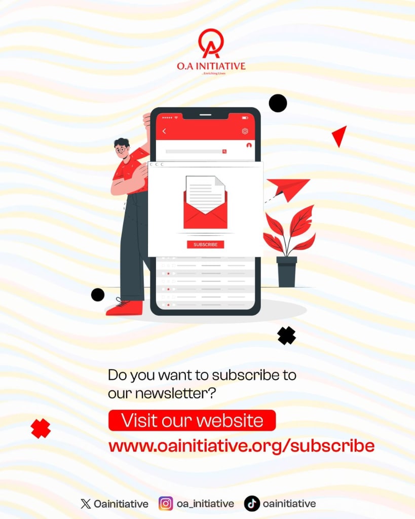 Hello Visionary, Would you like to subscribe to our newsletter? What do you stand to gain? Words that fuel your vision, Educative health content and lots more. To subscribe, Visit our website oainitiative.org/subscribe Love and Light, OA Initiative.