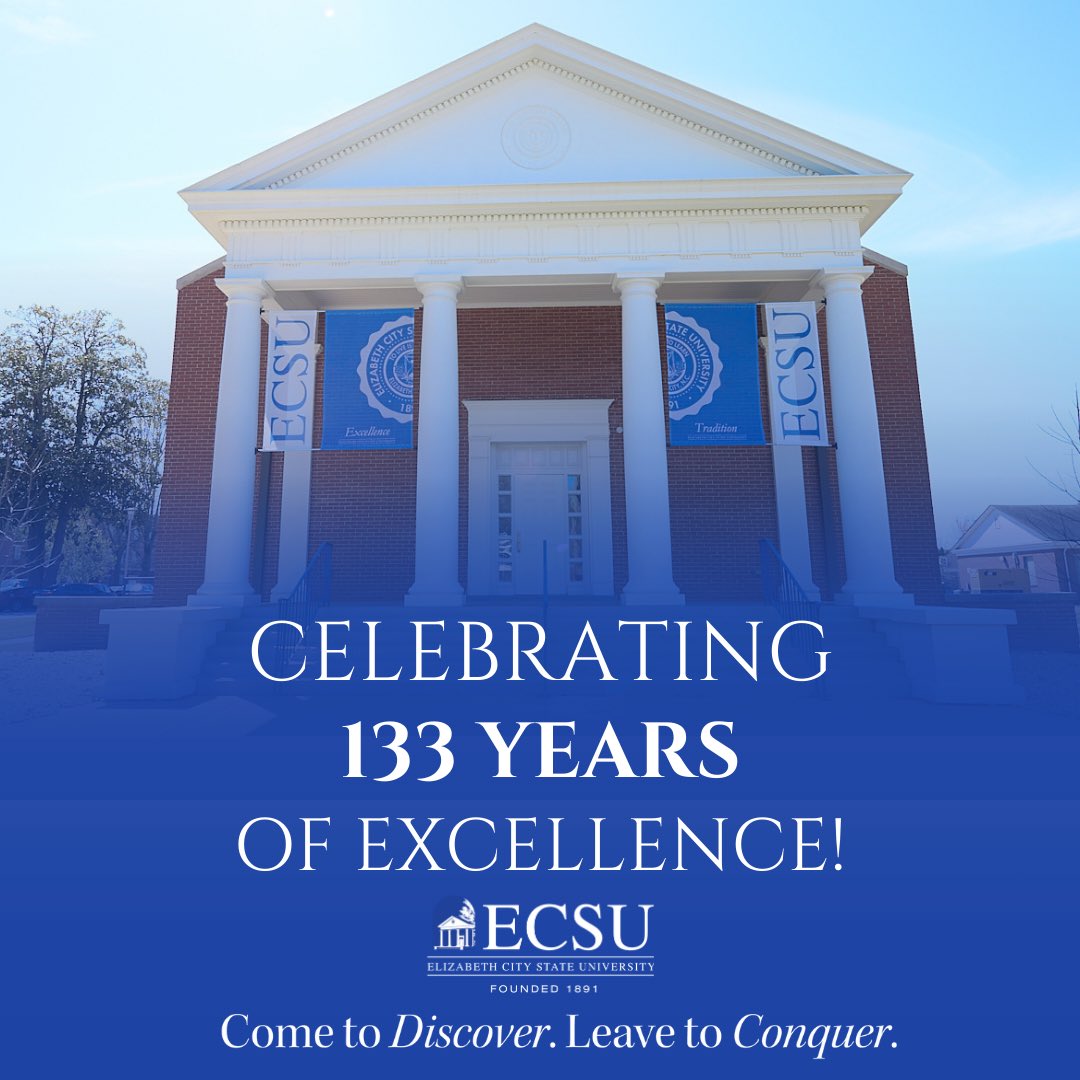 ECSU's tweet photo. Here’s to 133 years of legacy, conquered dreams and educational excellence! Happy Founders Day @ECSU!💙💙💙

#VikingPride #ECSU #ComeToDiscover #LeaveToConquer #ToLiveIsToLearn https://t.co/knlsWXLhSw