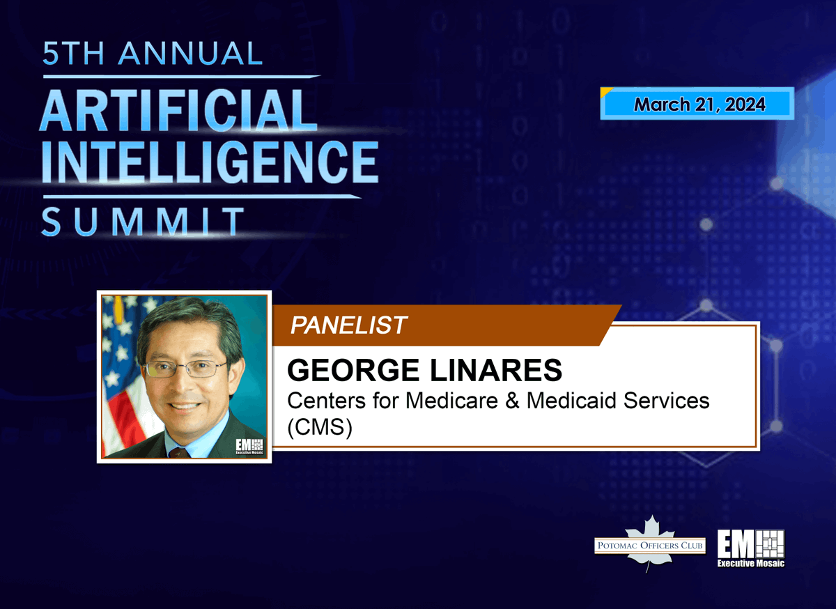 PotomacOfficers's tweet photo. We are pleased that George Linares of @CMSGov has joined the "Operationalizing AI in Government" panel at the 5th Annual AI Summit on Thursday, Mar. 21st!
Register: https://t.co/1eHvLaomCg
#POCAI5
@BoozAllen
@ECStechHQ
@myempowerai
@WeAreHII
@RedhorseCorp
@fearlessbmore
@SOSi_HQ https://t.co/G5et6dHpfd