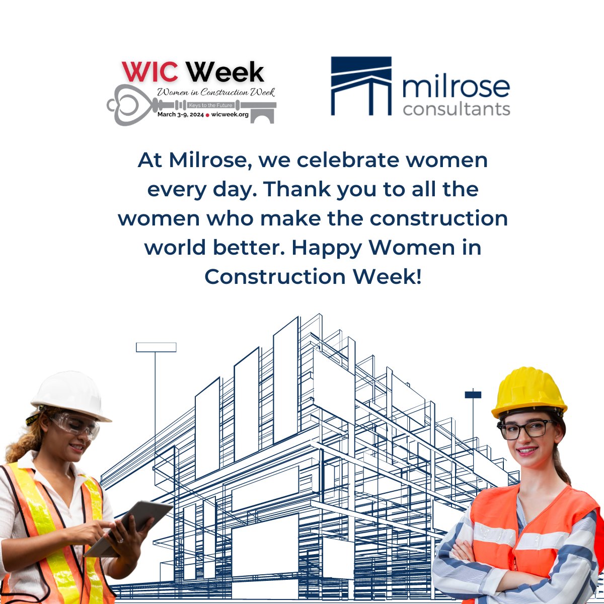 milrosecode's tweet photo. Proud to be part of a diverse and inclusive industry where women play a vital role in shaping our communities. Happy Women in Construction Week! #WICWeek https://t.co/t4mB2E1hy6