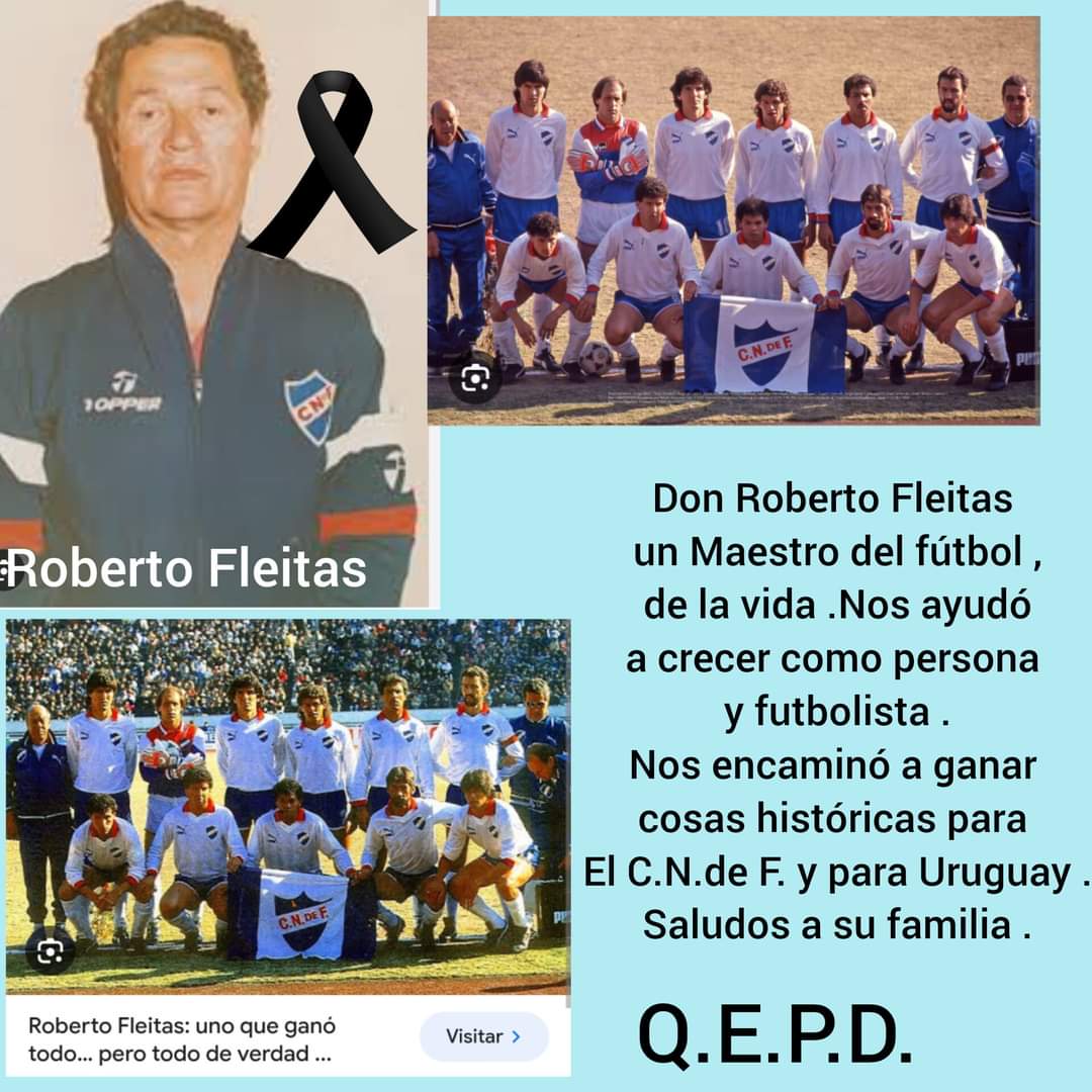 GuardianesDeNa1's tweet photo. Falleció uno de los Grandes Técnicos de la historia del Club un hombre que forjó un equipo excepcional de una personalidad y un coraje tremendo Campeón de todo. También Campeón Uruguayo 1992. Rendimos el Homenaje a Don Roberto Fleitas Q.E.D.P Maestro 1988⚪🔵🔴 https://t.co/4nIqQs3v2W