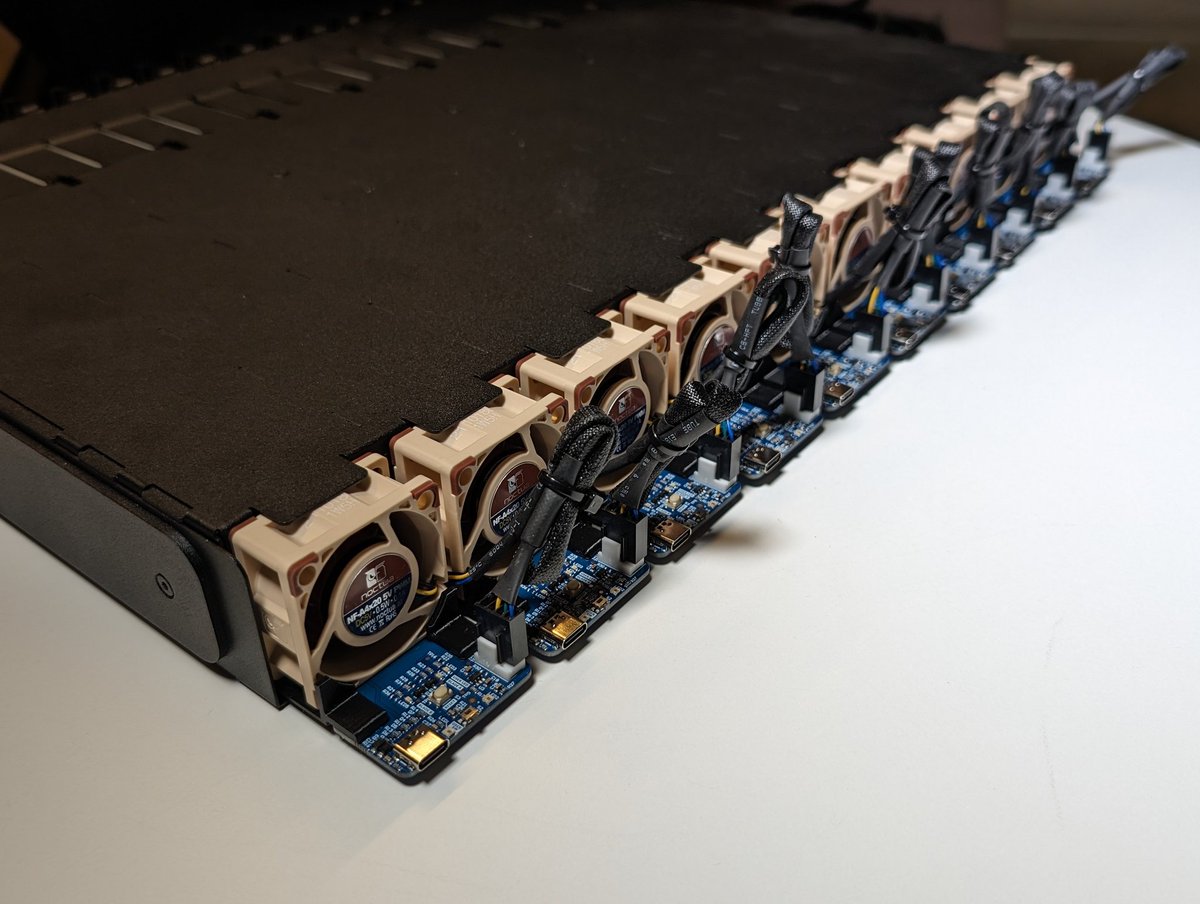 Merocle's tweet image. BladeRunner 19-inch
Metal enclosure for Compute Blades.
20 Raspberry Pi CM4 with NVMe SSDs in 1U
#raspberrypi #computeblade