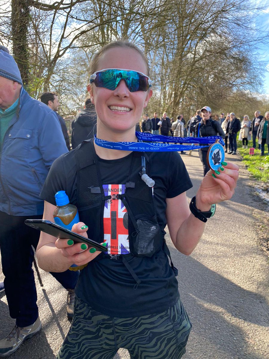 So proud of our PhD student Emily Priest, who finished the Thames Meander Marathon in 3h 44m. 7th female finisher!!!