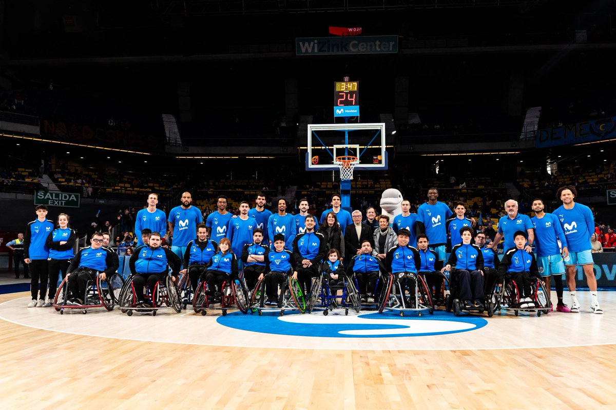 Hispasat's tweet photo. Orgullosos de colaborar un año más con la Escuela de baloncesto de @AMEB_EB + @MovistarEstu 💪🏀 #campeones #basket https://t.co/7VWnT2kOGr