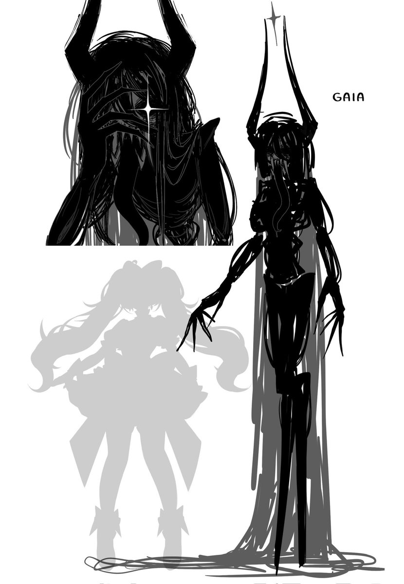 [ OC ] a demon adept in mimicry who escaped from hell and slaughtered a magical girl. she wears her skin and uses dark magic to preserve the image of her host in order to trick unsuspecting victims. 
