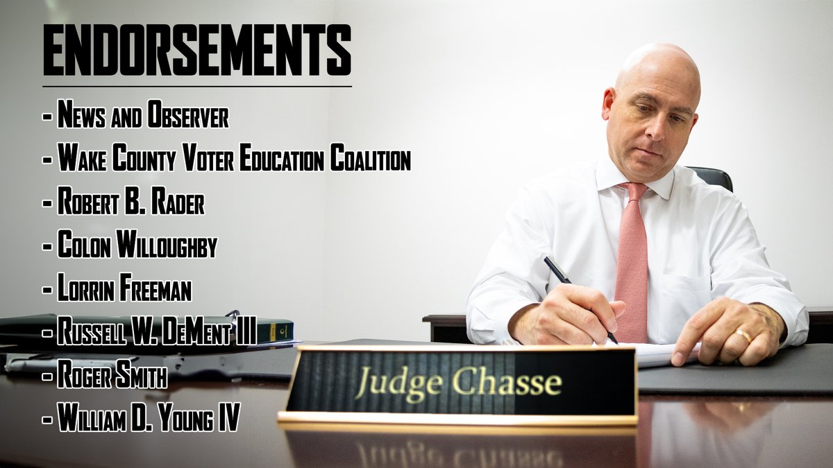 Primary Election Day is this Tuesday, March 5th. Here's a look at all of Judge Chasse's endorsements. Visit judgechasse.com to read more! #ChooseChasse